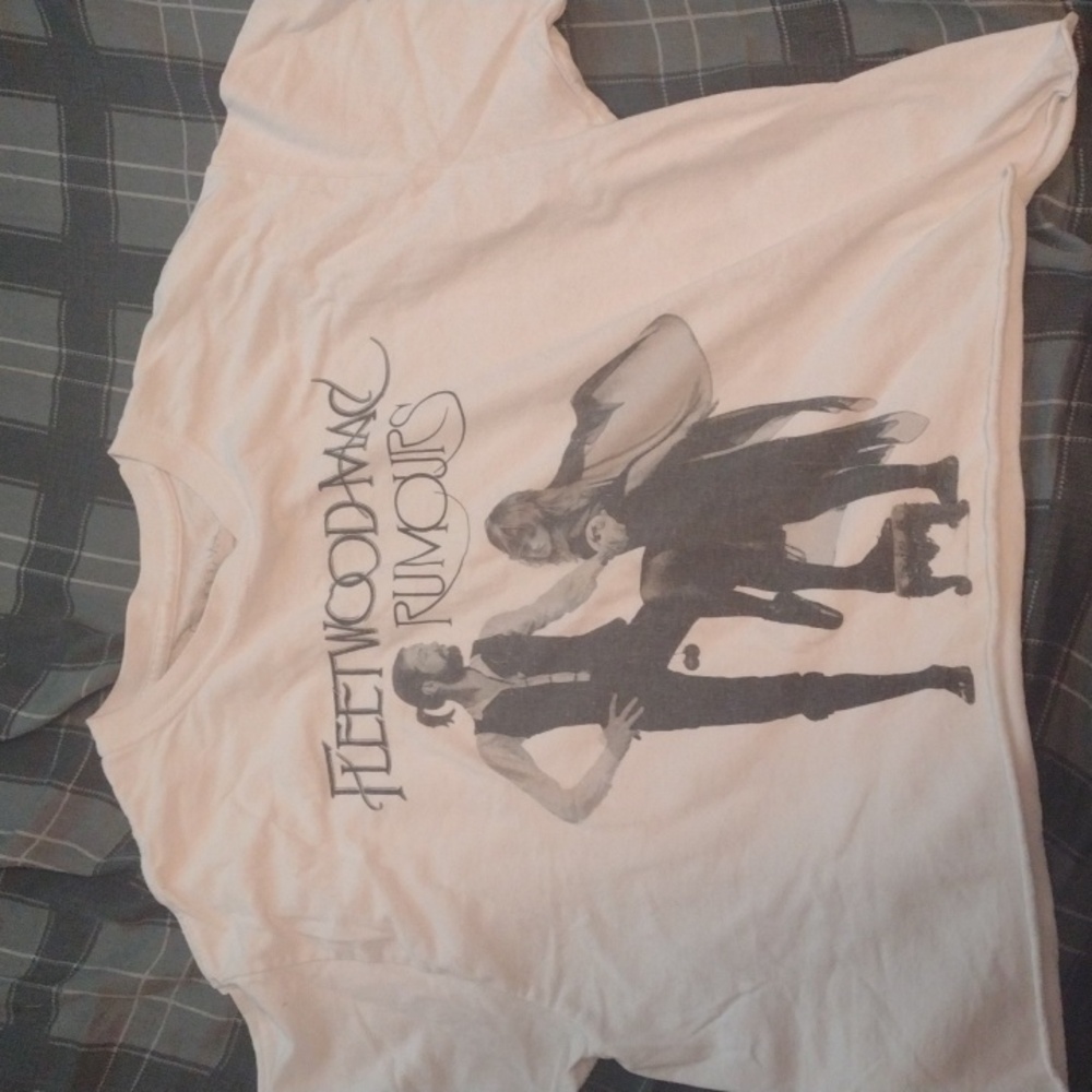 Fleetwood Mac Graphic White Crop Top
